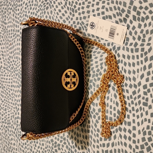 Tory Burch Handbags - Tory Burch Olivia Pebbled Black Leather Bag
